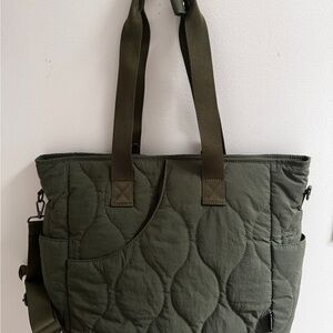 Olive Quilted Pickleball Bag
